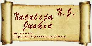 Natalija Juškić vizit kartica